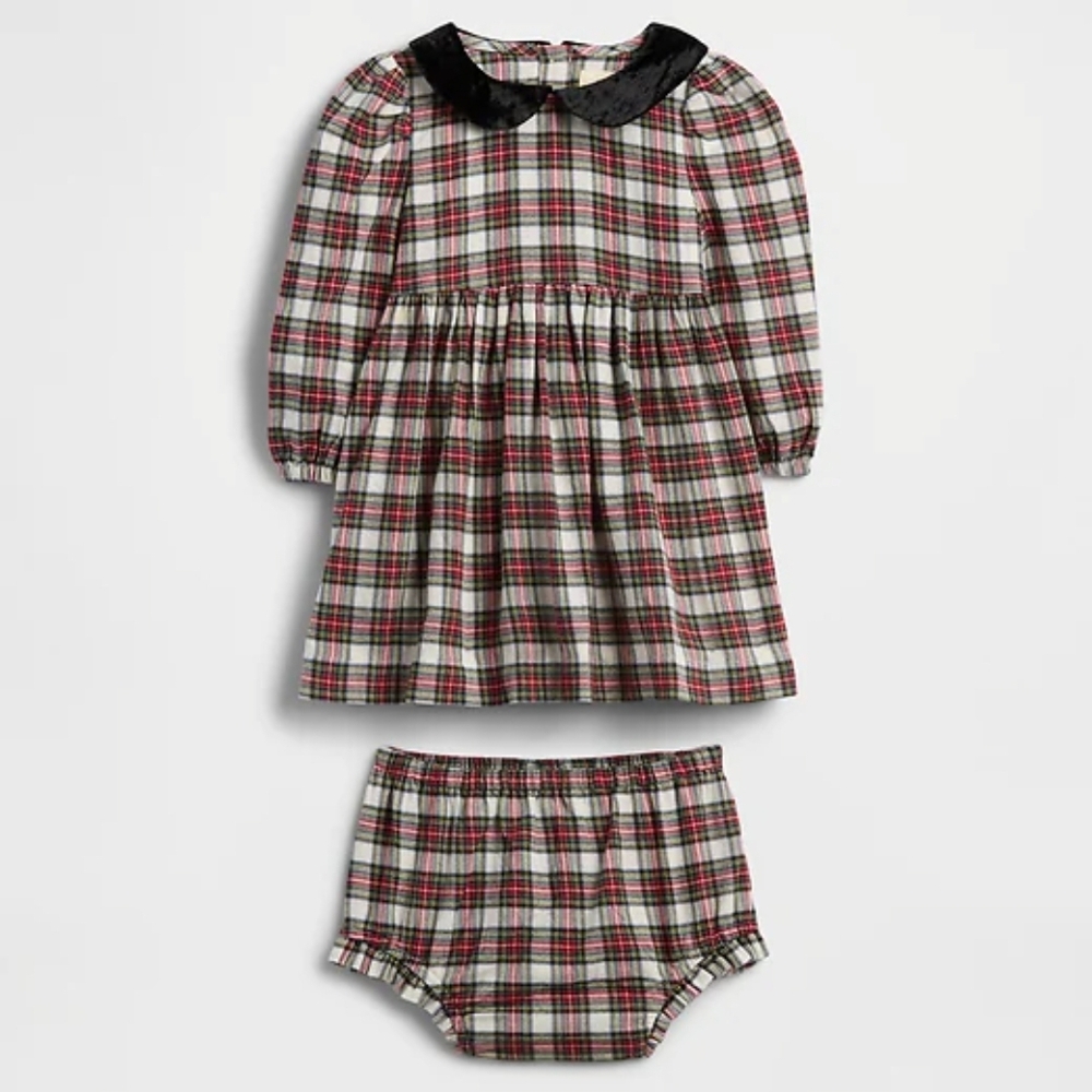 GAP Flannel 2 Piece Plaid Baby Outfit